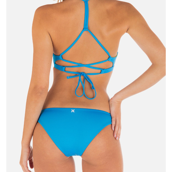 Hurley Solid REVERSIBLE Moderate Swim Bottom Blue Beat/Neon Lime Size XL 14282 - Picture 2 of 4